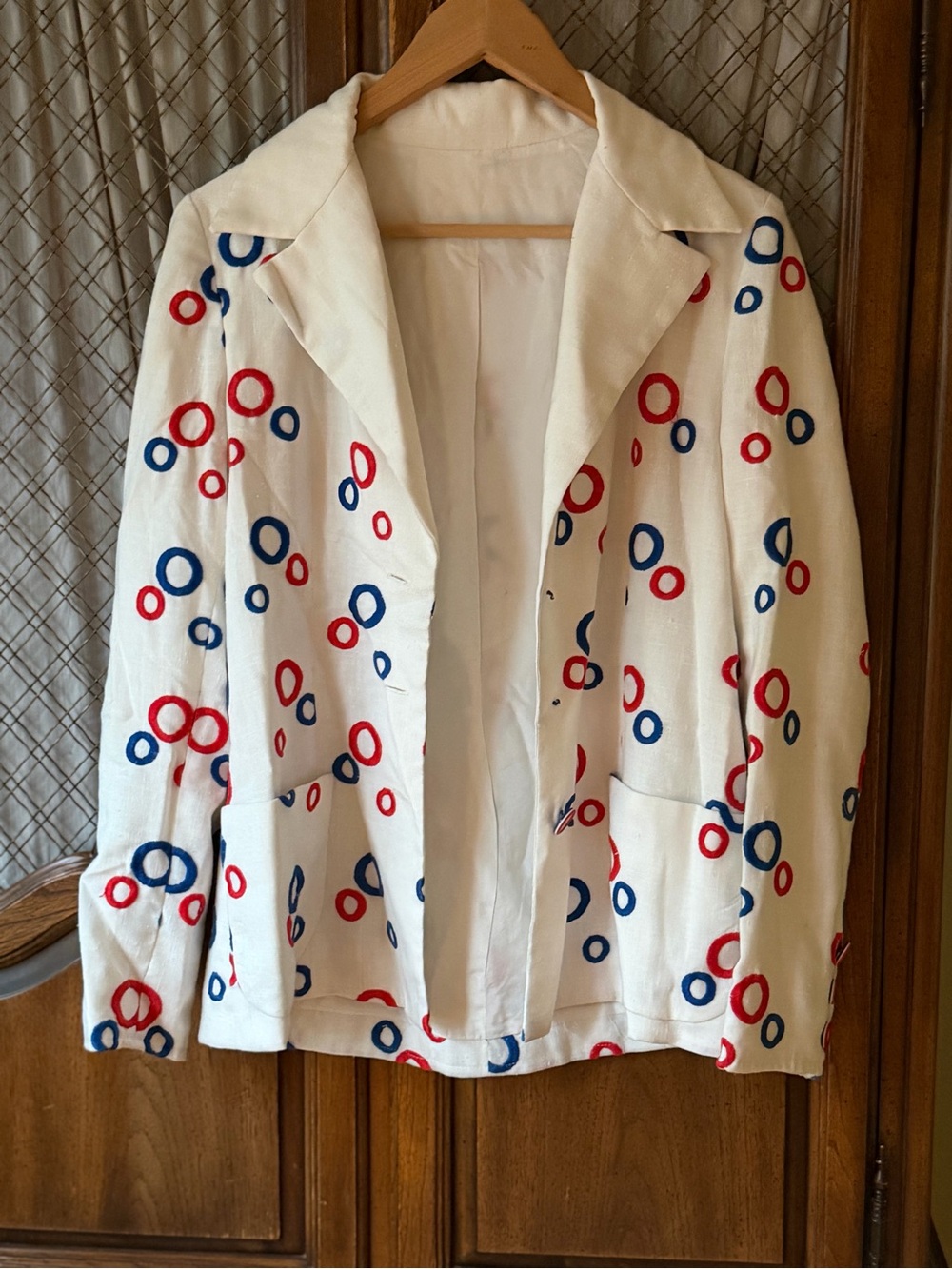 Vintage 1960s Mignon Paris New York Embroidered Mod Blazer SIZE SMALL